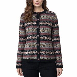 Vtg. 80’s Casual Corner Fair Isle 100% Shetland Wool Cardigan Cottagecore Size L